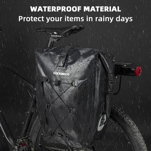 Waterproof bicycle bag black 28 L Rockbros - AS-002