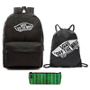 Plecak VANS Realm Backpack szkolny - VN0A3UI6BLK + Pencil Pouch + Bag