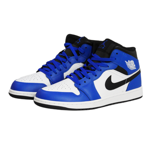 Men's sports shoes Air Jordan 1 Mid Blue White Black - DQ8426-402