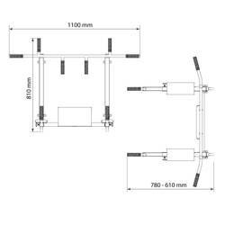 Training bar for pull-ups on a ladder 2in1 K-SPORT - KSSL080/2