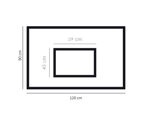 RomiSport 120 x 90 cm Laminat Basketball Backboard - Kos000005